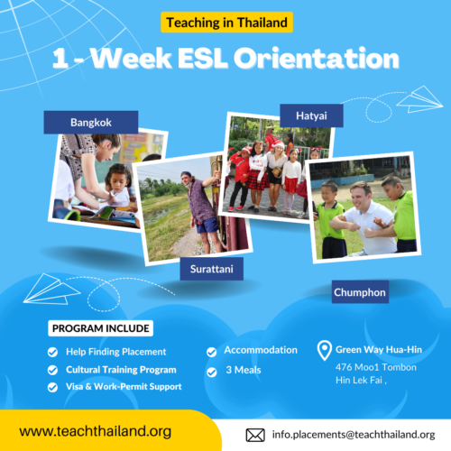 100+ Placements for ESL teachers Thailand 2023 Teaching in Thailand